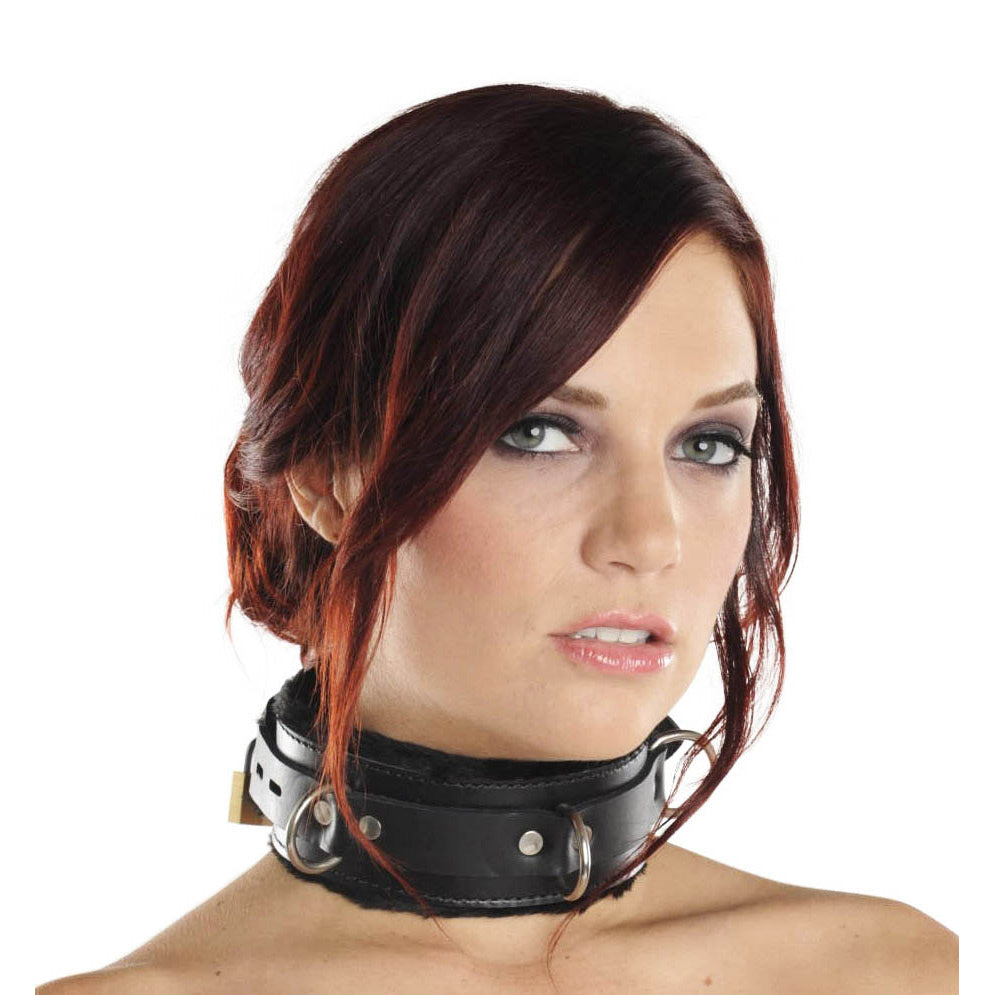 Strict Leather Premium Fur Lined Locking Collar- XL - SV503-XL - UPC-811847015849