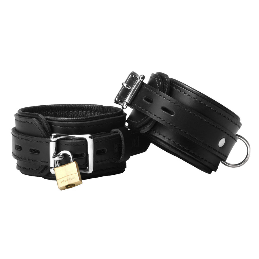 Strict Leather Premium Locking Wrist Cuffs - SV505-WRIST - UPC-848518001993