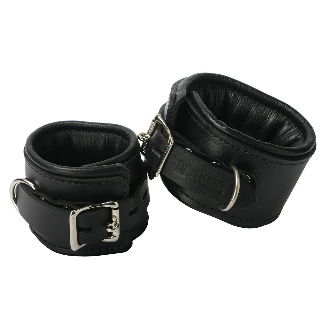 Strict Leather Padded Premium Locking Ankle Restraints - VF230-Ankle - UPC-848518002136